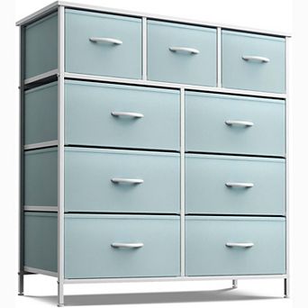 Sorbus 9 Drawers Dresser - Storage For Bedroom, Closet, Office Organization - Steel Frame, Wood Top