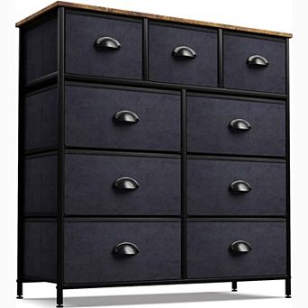 Sorbus 9 Drawers Dresser - Storage For Bedroom, Closet, Office Organization - Steel Frame, Wood Top