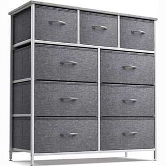 Sorbus 9 Drawers Dresser - Storage For Bedroom, Closet, Office Organization - Steel Frame, Wood Top