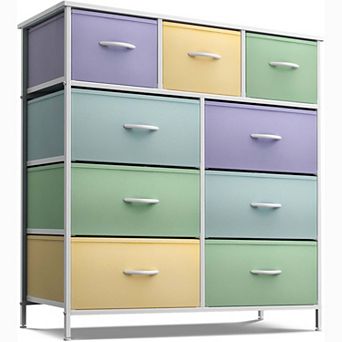 Sorbus 9 Drawers Dresser - Storage For Bedroom, Closet, Office Organization - Steel Frame, Wood Top