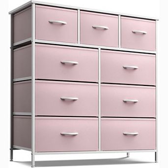 Sorbus 9 Drawers Dresser - Storage For Bedroom, Closet, Office Organization - Steel Frame, Wood Top