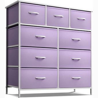 Sorbus 9 Drawers Dresser - Storage For Bedroom, Closet, Office Organization - Steel Frame, Wood Top
