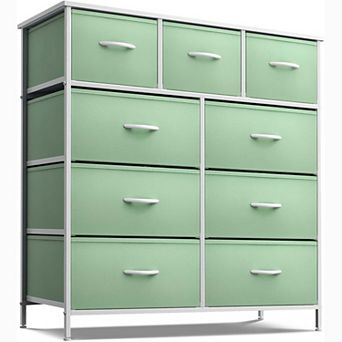Sorbus 9 Drawers Dresser - Storage For Bedroom, Closet, Office Organization - Steel Frame, Wood Top