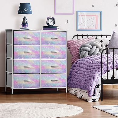 Sorbus 8 Drawers Storage Dresser For Bedroom, Closet, Office Organization - Steel Frame, Wood Top