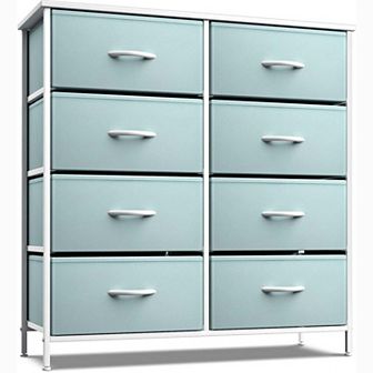 Sorbus 8 Drawers Storage Dresser For Bedroom, Closet, Office Organization - Steel Frame, Wood Top