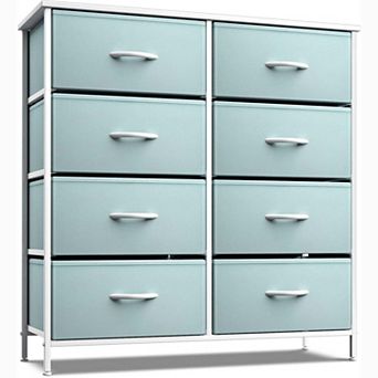 Sorbus 8 Drawers Storage Dresser For Bedroom, Closet, Office Organization - Steel Frame, Wood Top