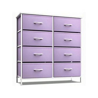 Sorbus 8 Drawers Storage Dresser For Bedroom, Closet, Office Organization - Steel Frame, Wood Top