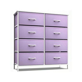 Sorbus 8 Drawers Storage Dresser For Bedroom, Closet, Office Organization - Steel Frame, Wood Top