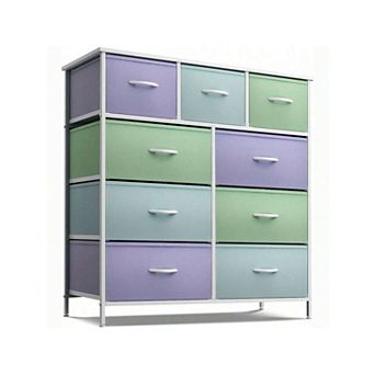 Sorbus 9 Drawers Dresser - Storage For Bedroom, Closet, Office Organization - Steel Frame, Wood Top