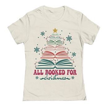 Junior's All Booked For Christmas Graphic Tee