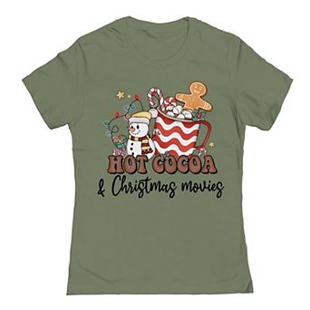 Junior's Cozy Christmas Hot Cocoa Graphic Tee
