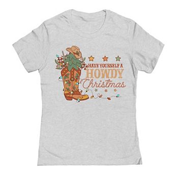 Junior's Have Yourself Howdy Christmas Graphic Tee
