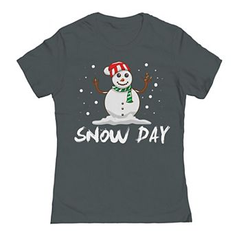 Junior's Christmas Circles Snow Day Graphic Tee