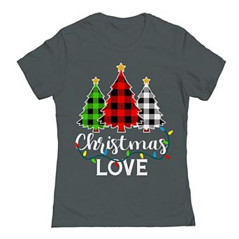 Junior's Christmas Love Trees Graphic Tee