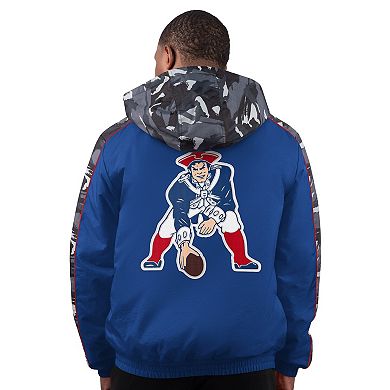 Men's Starter Navy New England Patriots Thursday Night Gridiron Full-Zip Hoodie Jacket
