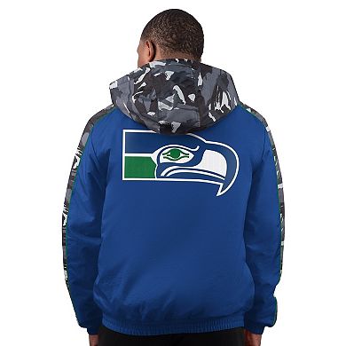 Men's Starter Royal Seattle Seahawks Thursday Night Gridiron Full-Zip Hoodie Jacket