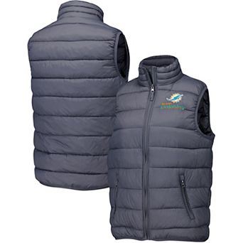 Women's Dunbrooke Charcoal Miami Dolphins Alberta Full-Zip Vest