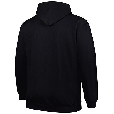 Men's Fanatics Black New York Jets Big & Tall Fleece Pullover Hoodie