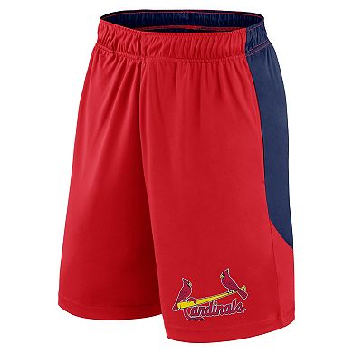 Men's Fanatics Red/Navy St. Louis Cardinals Launch Polyester Shorts