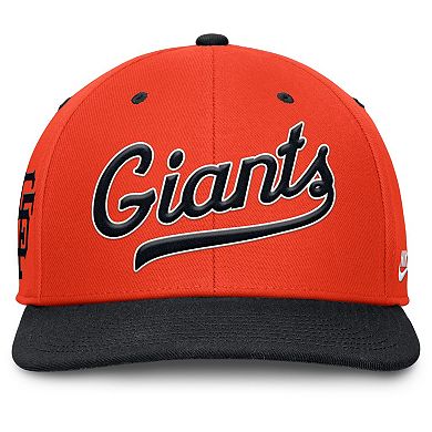 Men's Nike Orange/Black San Francisco Giants Cooperstown Collection Pro Performance Snapback Hat