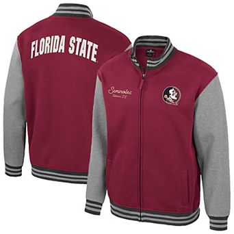 Men's Colosseum Garnet Florida State Seminoles Ambi-Turner Full-Zip Varsity Jacket
