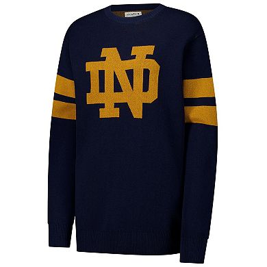 Unisex Uscape Apparel Navy Notre Dame Fighting Irish Renew Knit Vintage Pullover Sweater