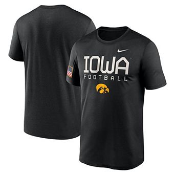 Men's Nike Black Iowa Hawkeyes 2024 Military Appreciation Legend Performance T-Shirt