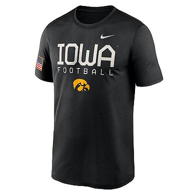Men's Nike Black Iowa Hawkeyes 2024 Military Appreciation Legend Performance T-Shirt