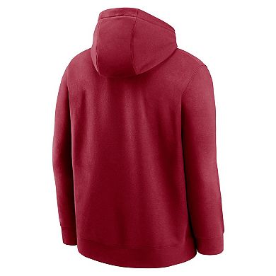 Men's Nike Cardinal USC Trojans Football Stack Club Fleece Pullover Hoodie