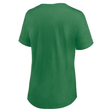 Women's Fanatics Green Oregon Ducks True Classics Slub Flowy V-Neck T-Shirt