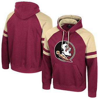Men's Colosseum Garnet Florida State Seminoles Todd Raglan Pullover Hoodie