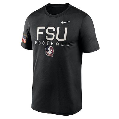 Men's Nike Black Florida State Seminoles 2024 Military Appreciation Legend Performance T-Shirt
