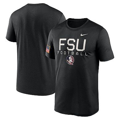 Men's Nike Black Florida State Seminoles 2024 Military Appreciation Legend Performance T-Shirt