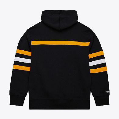 Men's Mitchell & Ness Black Boston Bruins Head Coach Slogan Pullover Hoodie