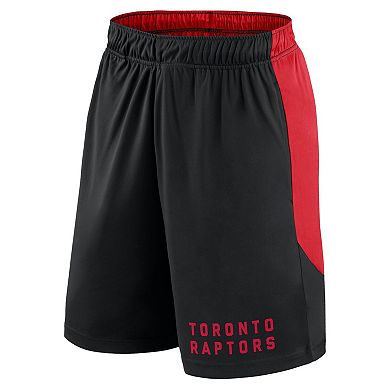 Men's Black/Red Toronto Raptors Launch Performance Shorts