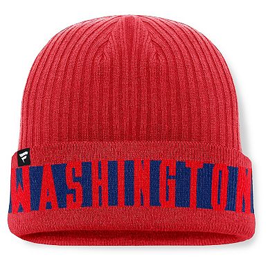 Men's Fanatics Red Washington Capitals Blueliner Cuffed Knit Hat