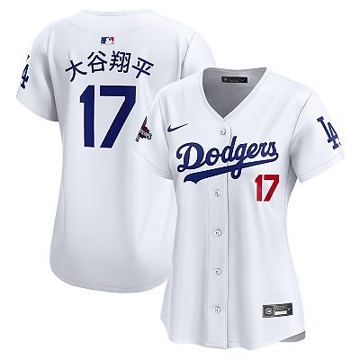 Women's Nike Shohei Ohtani White Los Angeles Dodgers 2024 World Series Champions Japanese Characters Limited Player Women's Nike Shohei Ohtani White Los Angeles Dodgers 2024 World Series Champions Japanese Characters Limited Player