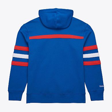 Men's Mitchell & Ness Blue New York Rangers Head Coach Slogan Pullover Hoodie