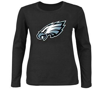 Women's Fanatics Black Philadelphia Eagles Plus Size Long Sleeve T-Shirt