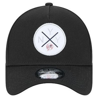 Men's New Era Black New York Yankees 9FORTY A-Frame Adjustable Hat
