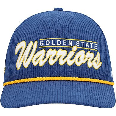 Men's '47 Royal Golden State Warriors Double Header Sidepatch Cord Hitch Adjustable Hat