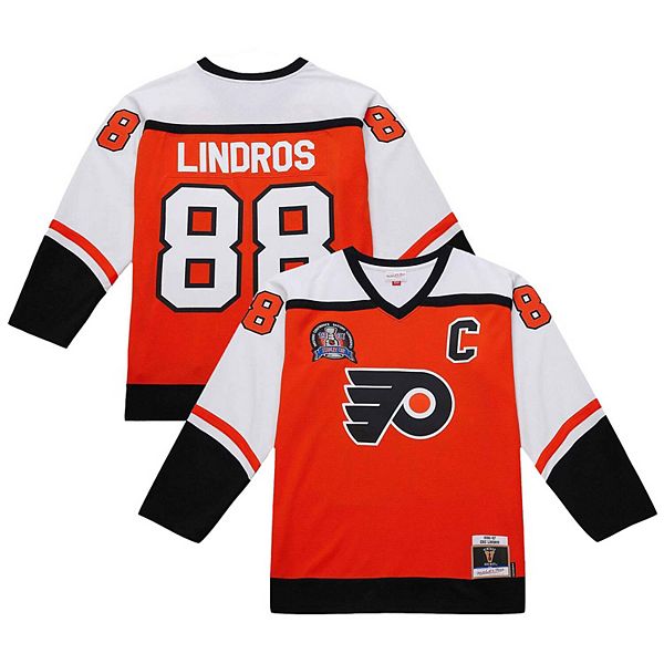 39-23KUBIN オレンジ フェルトトレイ 9点セット Men's Eric Lindros Orange Philadelphia Flyers 1996-97 Power Play