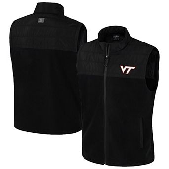 Men's Colosseum Black Virginia Tech Hokies Block The Sun Full-Zip Vest