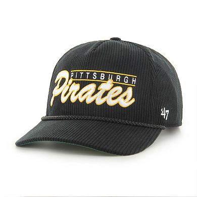 Men's '47 Black Pittsburgh Pirates Corduroy Hitch Adjustable Hat