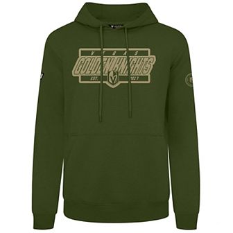 Men's Levelwear Olive Vegas Golden Knights Podium Pullover Hoodie