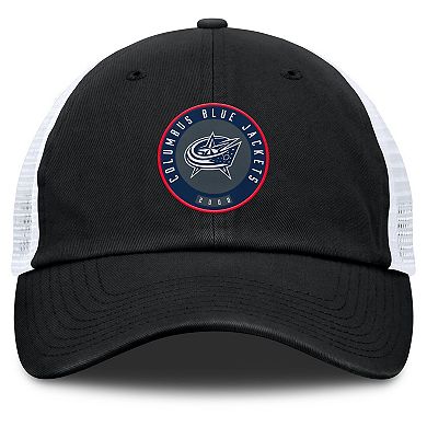 Men's Fanatics Black Columbus Blue Jackets Averie Trucker Adjustable Hat
