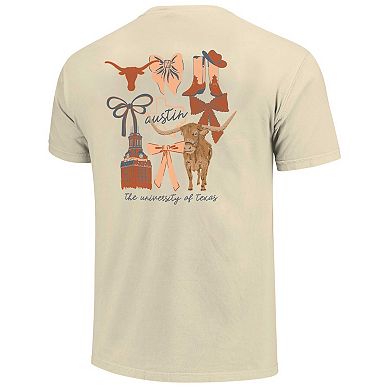 Unisex Image One Natural Texas Longhorns Comfort Colors Coquette T-Shirt