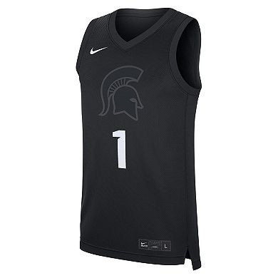 Men's Nike #1 Black Michigan State Spartans Alternate Replica Jersey