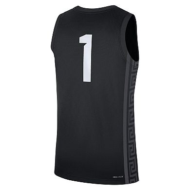 Men's Nike #1 Black Michigan State Spartans Alternate Replica Jersey