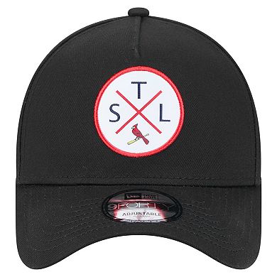 Men's New Era Black St. Louis Cardinals 9FORTY A-Frame Adjustable Hat